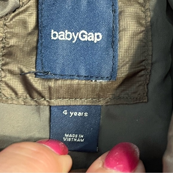 Baby Gap brown light puffer coat jacket size 4T primaloft - Picture 3 of 5